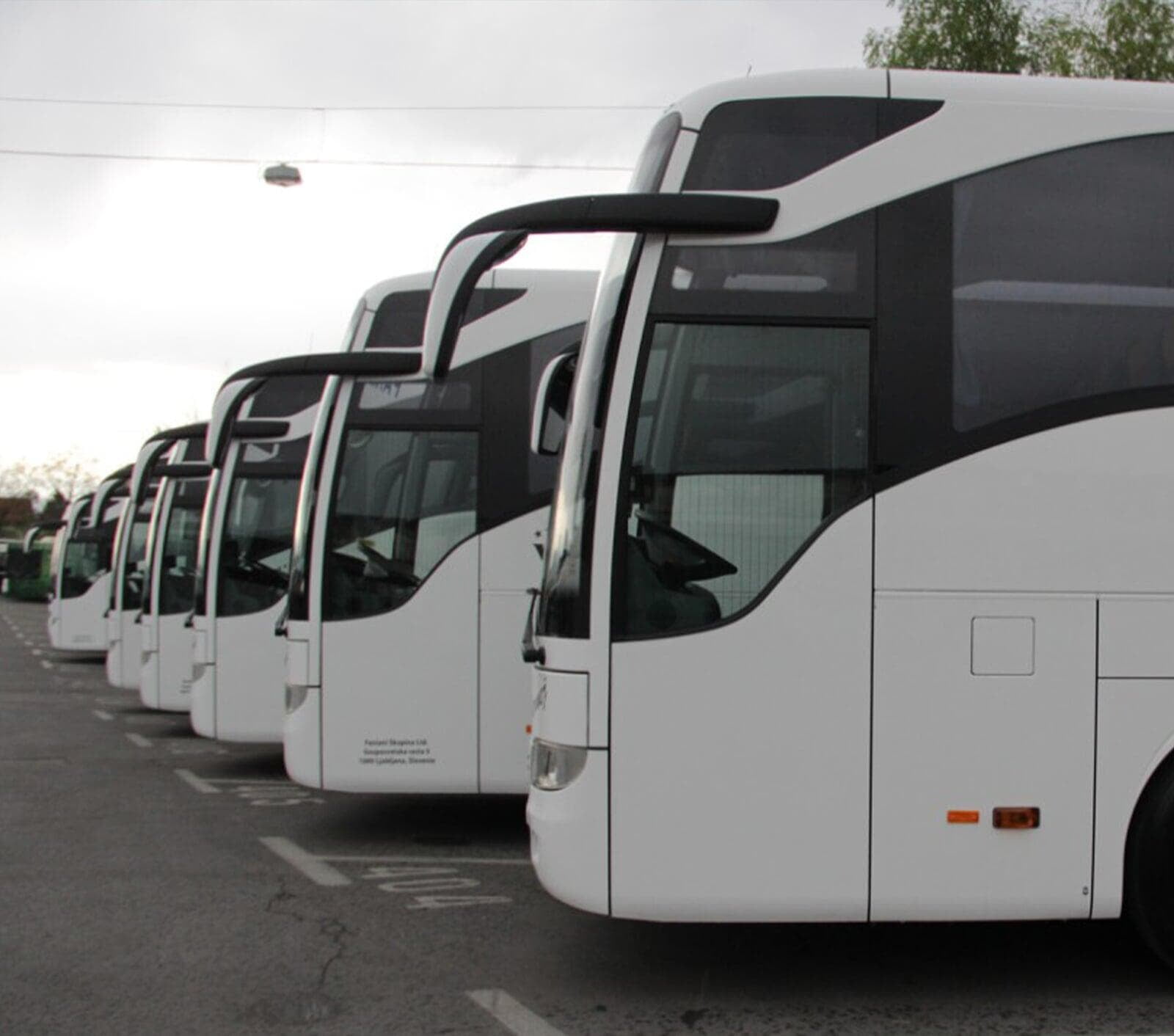 Fleet of Faniani Coaches buses